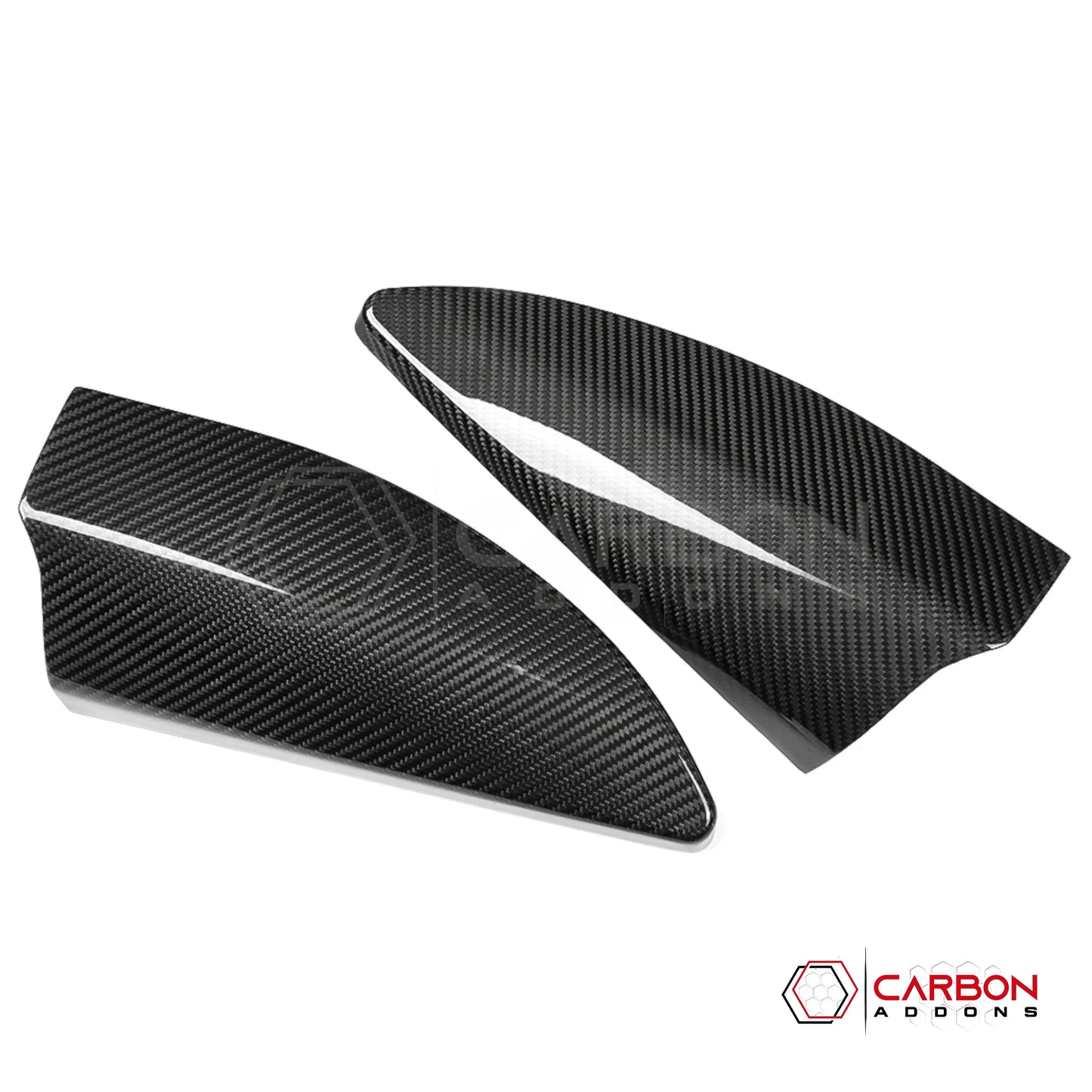 2021+ Ford F-150 Real Carbon Fiber Inner Door Triangle A-Pillar Trim Covers