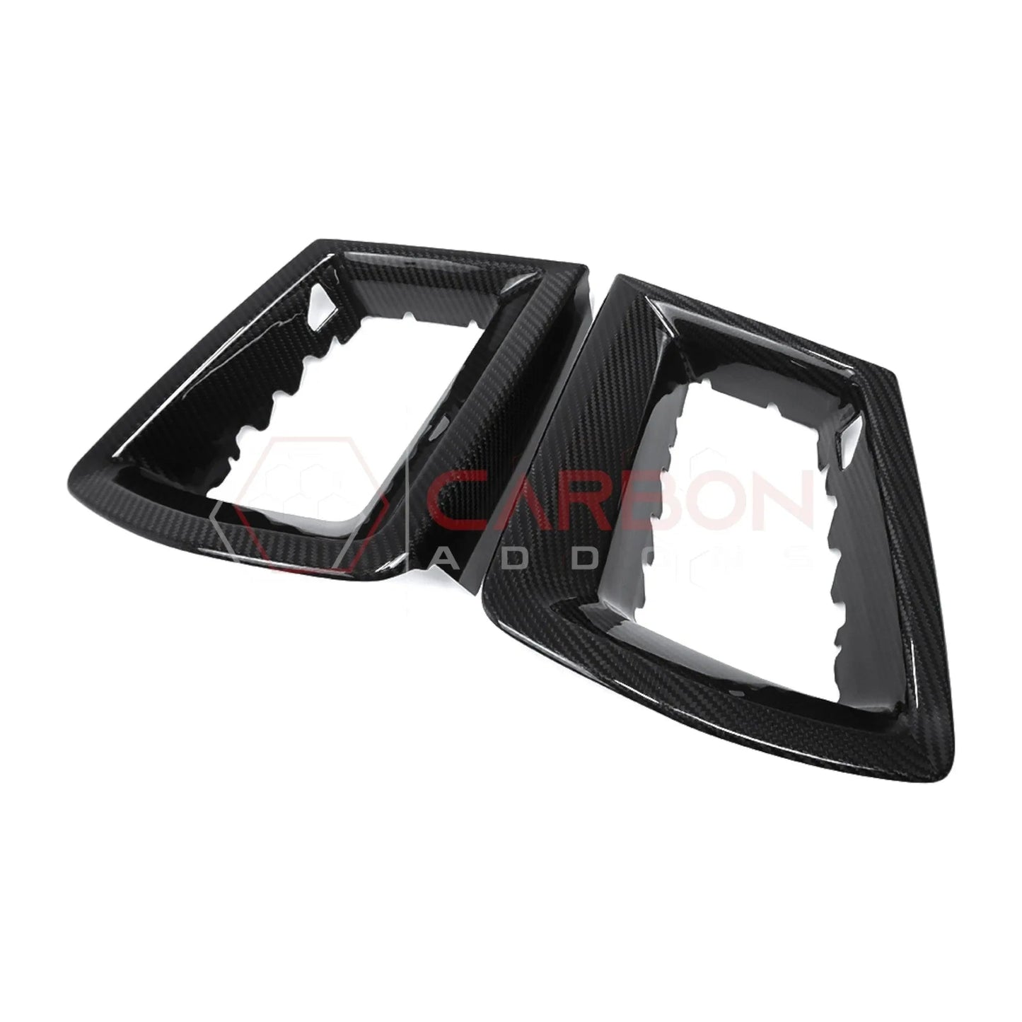 Real Carbon Fiber Upper Grille Insert Covers for 2024+ Ford Mustang GT