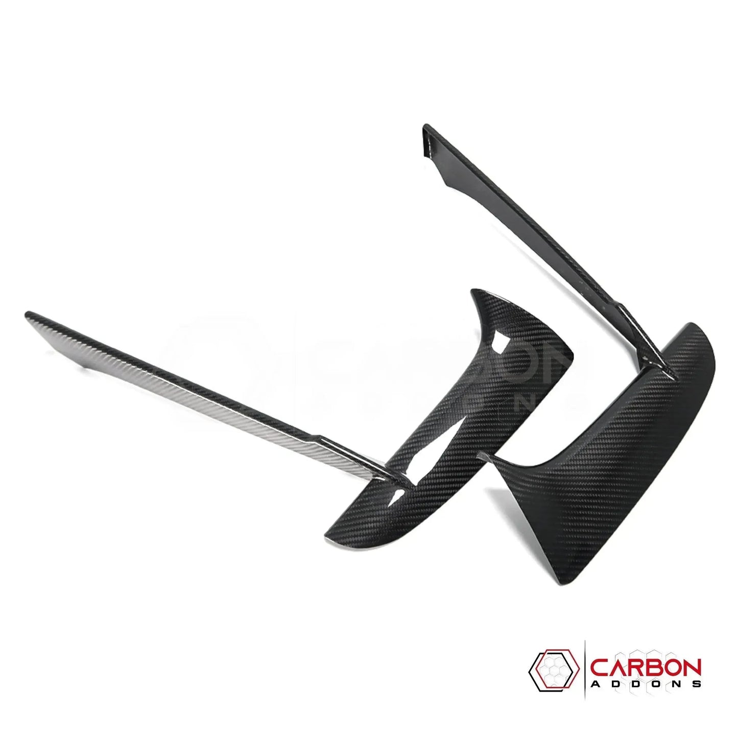 C8 Corvette Stingray Carbon Fiber Front Bumper Grille Bezel Covers | Exterior Upgrade (2020–2026)