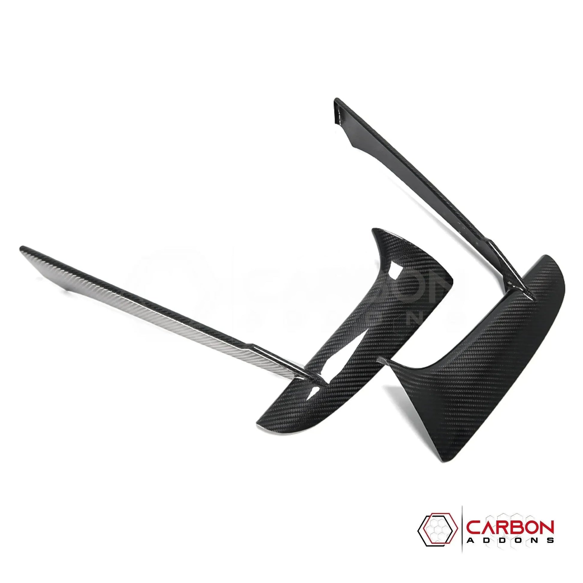 C8 Corvette Stingray Carbon Fiber Front Bumper Grille Bezel Covers | Exterior Upgrade (2020–2026)