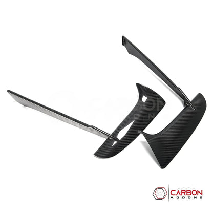 C8 Corvette Stingray Carbon Fiber Front Bumper Grille Bezel Covers | Exterior Upgrade (2020–2026)