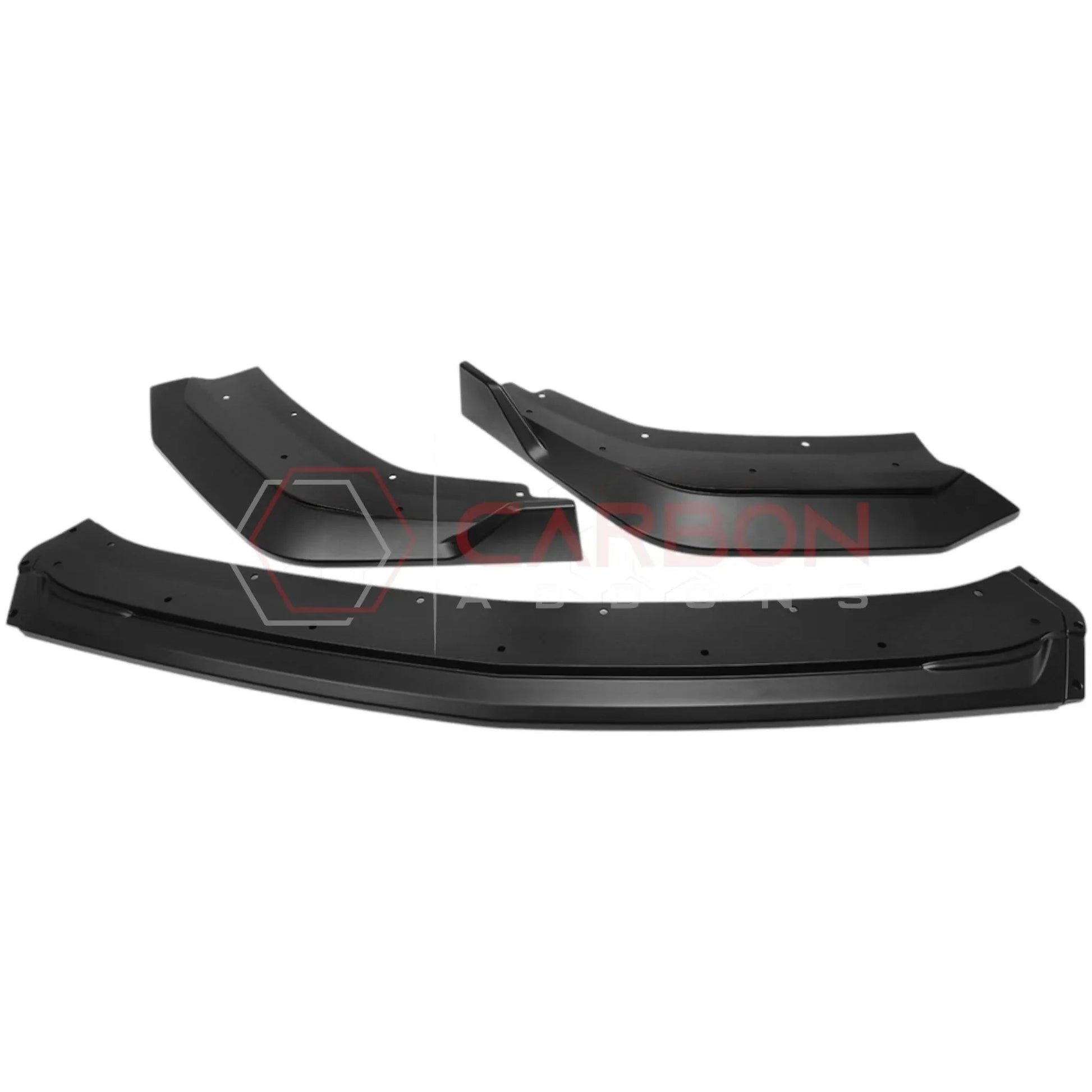 Front Lip Splitter Extensions for 2024+ Ford Mustang GT, EcoBoost & Dark Horse (3-Piece ABS Set)