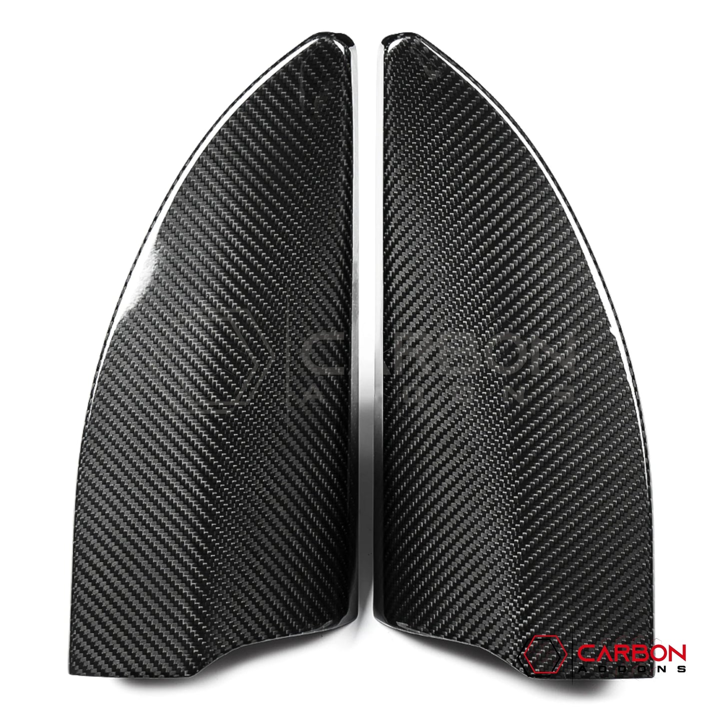 2021+ Ford F-150 Real Carbon Fiber Inner Door Triangle A-Pillar Trim Covers