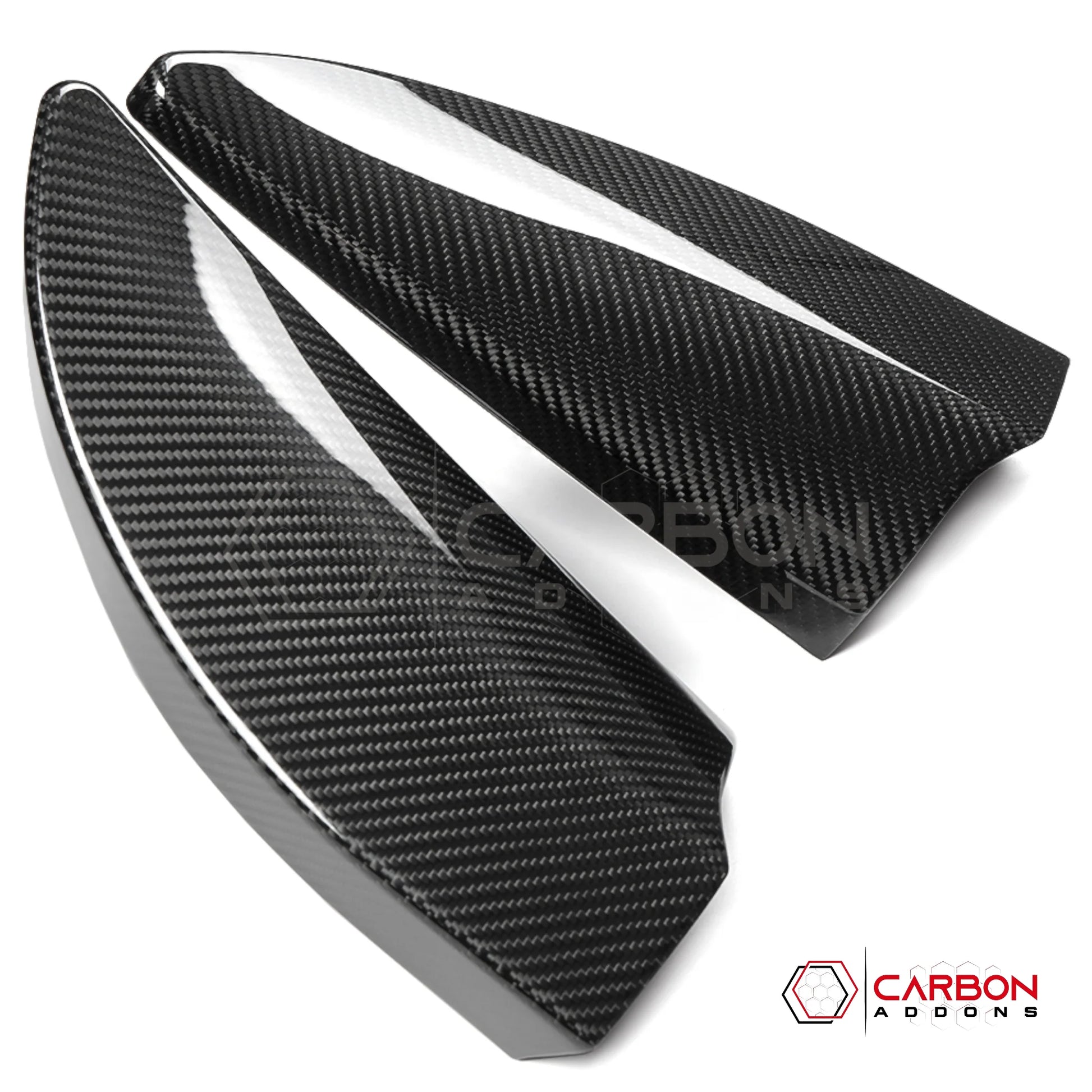 2021+ Ford F-150 Real Carbon Fiber Inner Door Triangle A-Pillar Trim Covers