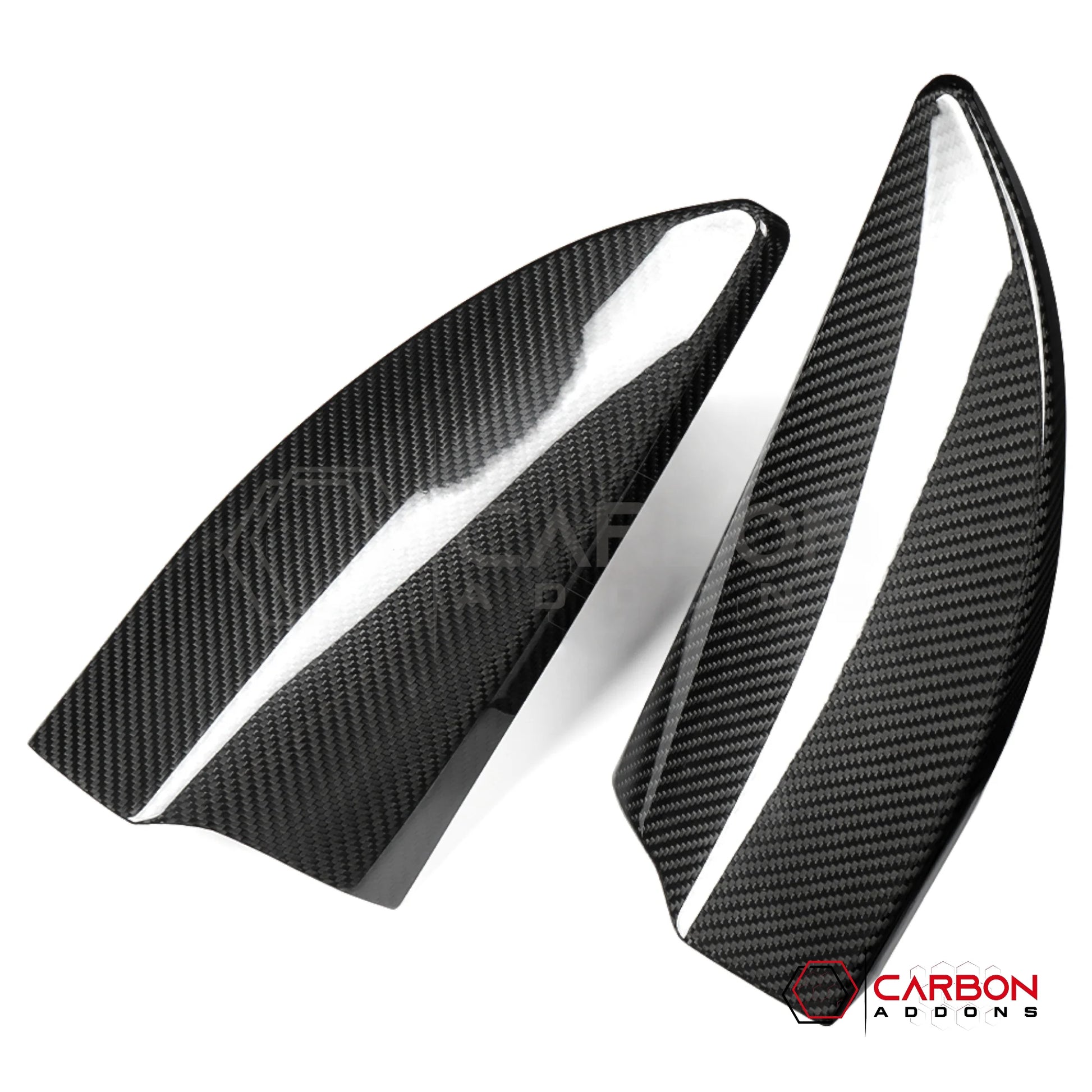 2021+ Ford F-150 Real Carbon Fiber Inner Door Triangle A-Pillar Trim Covers