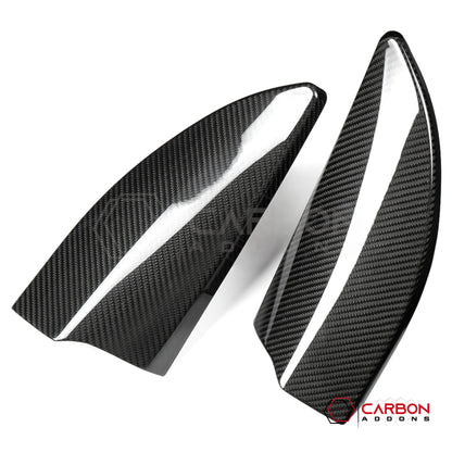 2021+ Ford F-150 Real Carbon Fiber Inner Door Triangle A-Pillar Trim Covers