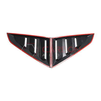 Rear Quarter Window Louvers for 2024+ Ford Mustang (Gloss Black ABS)