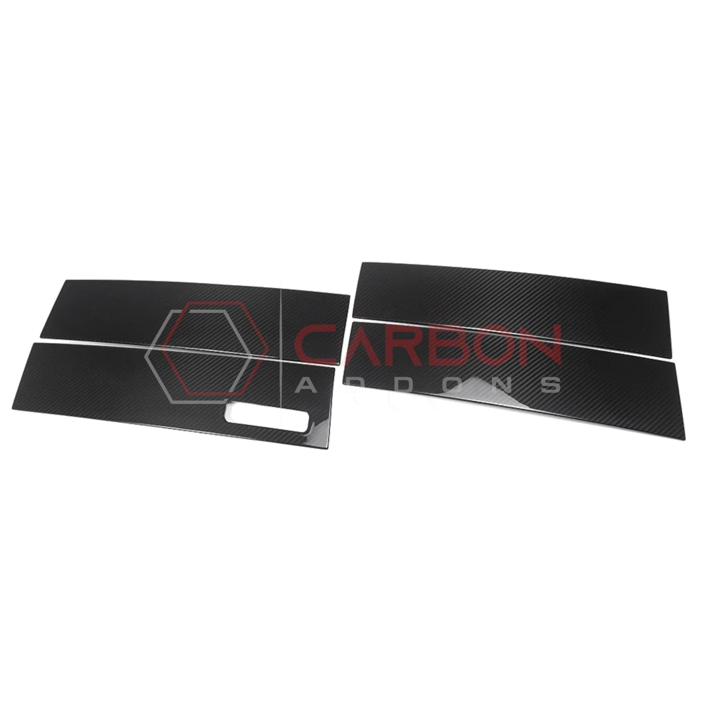 Ford F150 2021-Up Door Window B Pillar Post Panel Carbon Fiber Exterior Trim