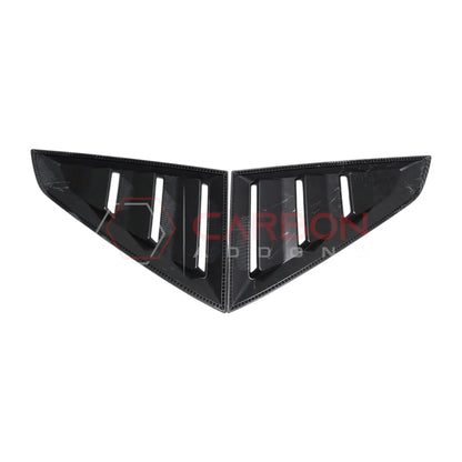 Rear Quarter Window Louvers for 2024+ Ford Mustang (Gloss Black ABS)