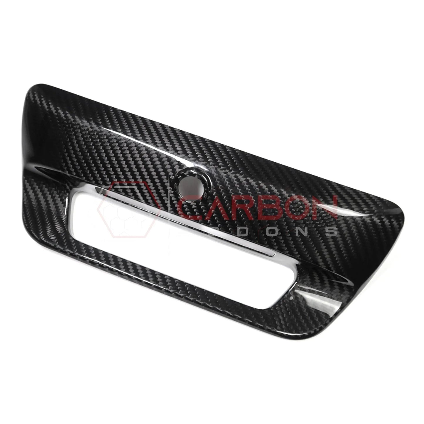 2019+ RAM 1500/TRX/RHO Tailgate Door Handle Trim Real Carbon Fiber Cover