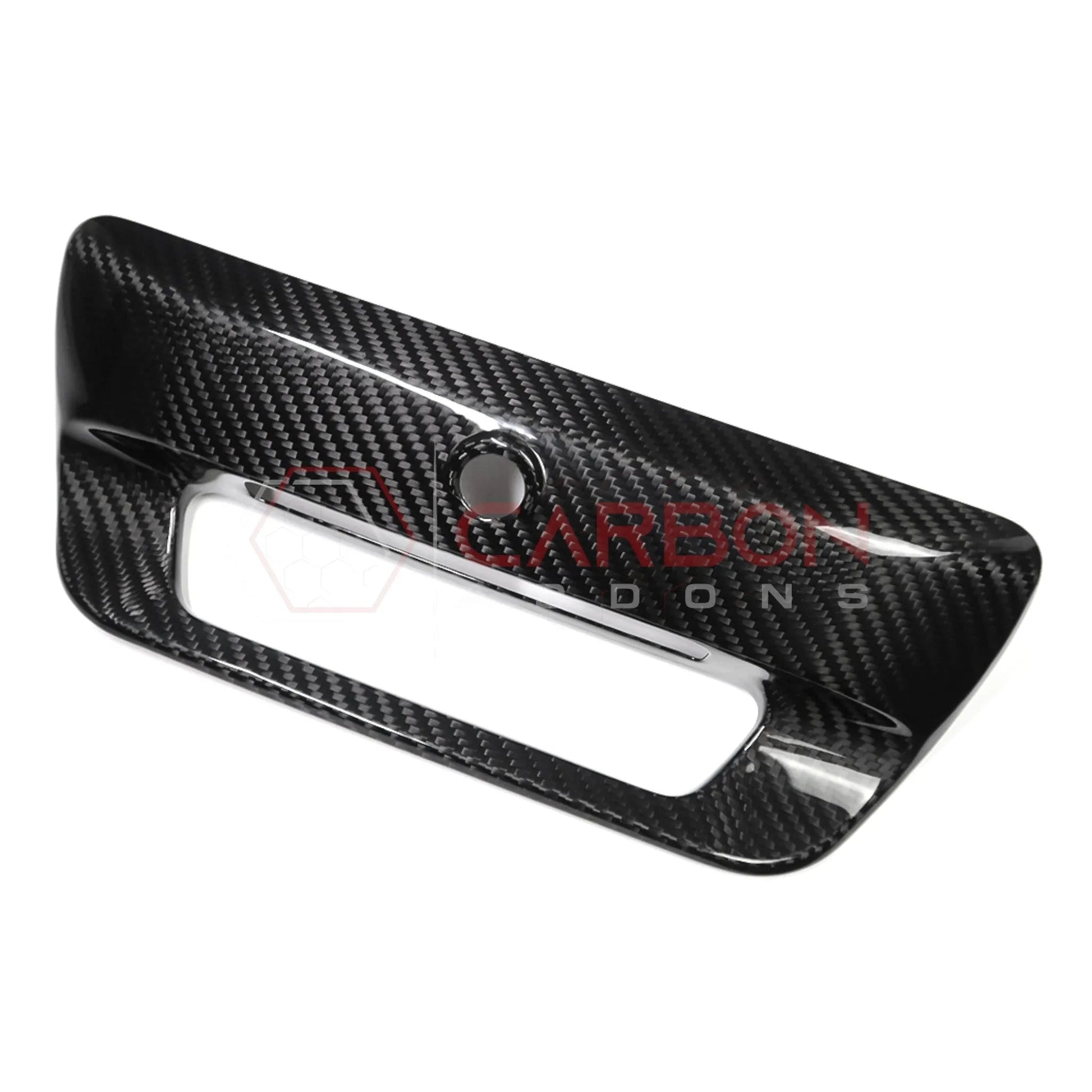 2019+ RAM 1500/TRX/RHO Tailgate Door Handle Trim Real Carbon Fiber Cover