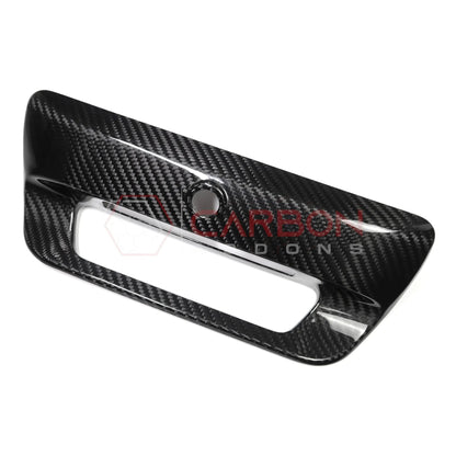 2019+ RAM 1500/TRX/RHO Tailgate Door Handle Trim Real Carbon Fiber Cover