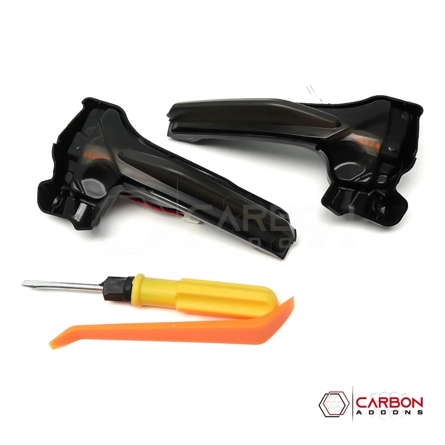 C8 Corvette Smoked Sequential LED Mirror Cap Turn Signals | Plug-and-Play Upgrade (2020–2027)