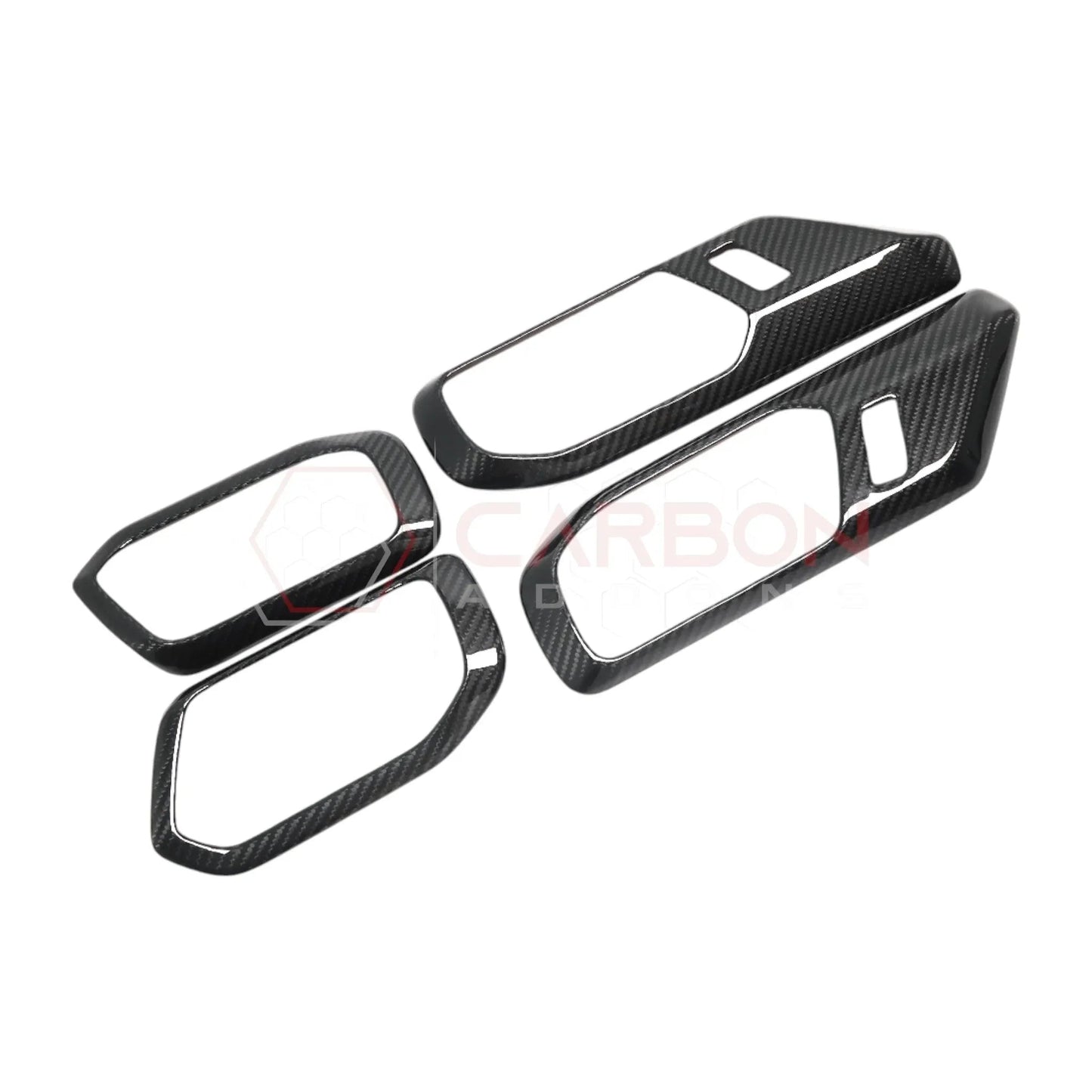 Real Carbon Fiber Interior Door Handle Trim Covers For 2021+ Ford Bronco