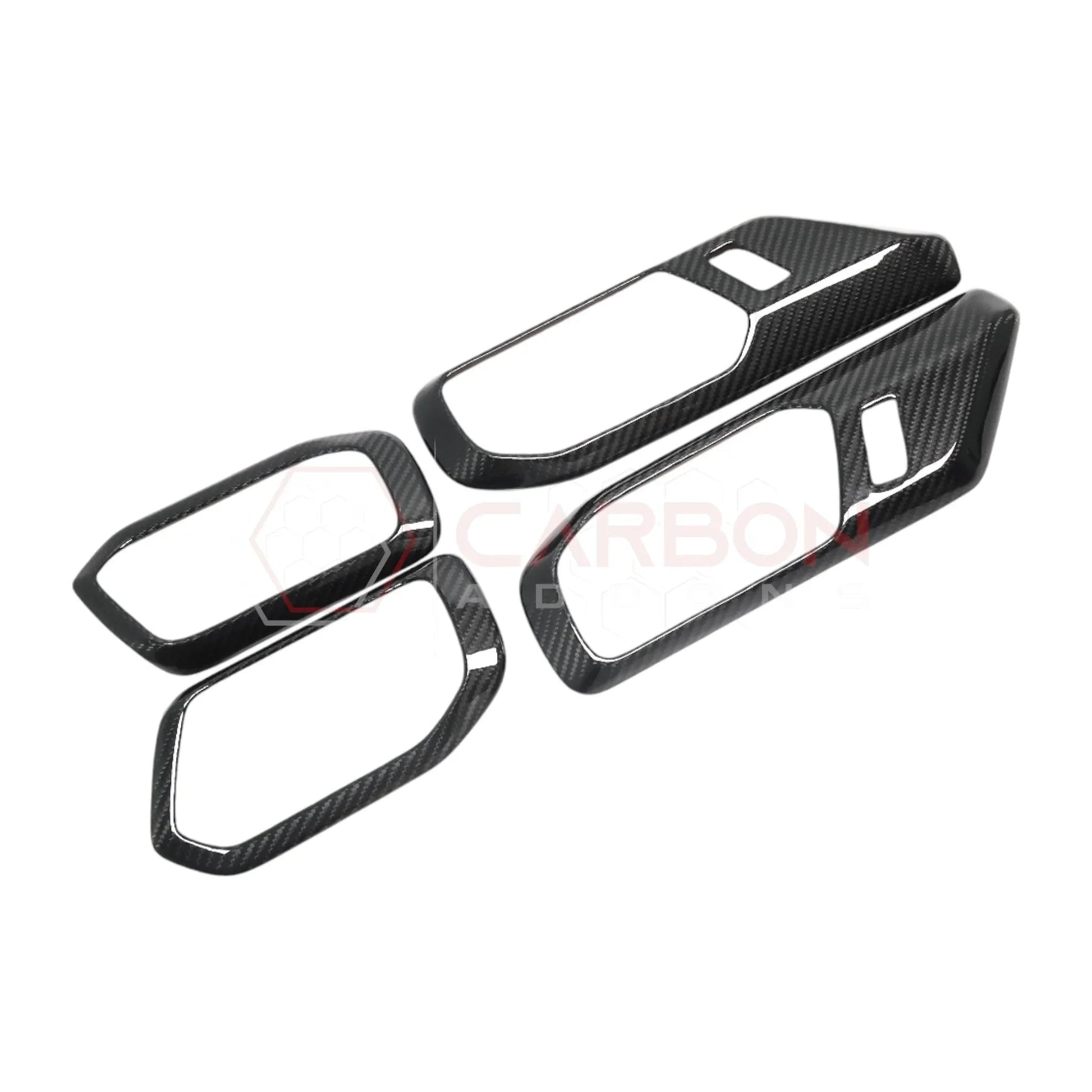 Real Carbon Fiber Interior Door Handle Trim Covers For 2021+ Ford Bronco