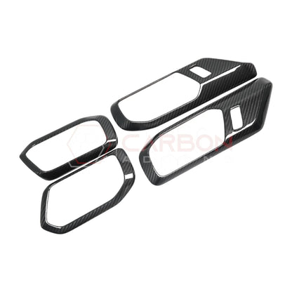 Real Carbon Fiber Interior Door Handle Trim Covers For 2021+ Ford Bronco