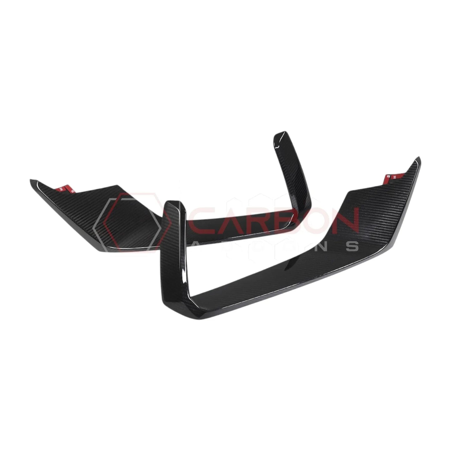 Real Carbon Fiber Lower Fog Light Trim Covers for 2024+ Ford Mustang Dark Horse