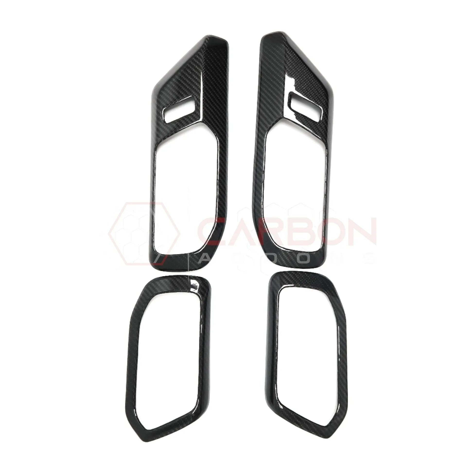 Real Carbon Fiber Interior Door Handle Trim Covers For 2021+ Ford Bronco