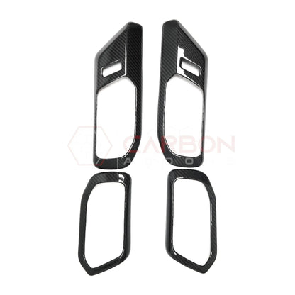 Real Carbon Fiber Interior Door Handle Trim Covers For 2021+ Ford Bronco