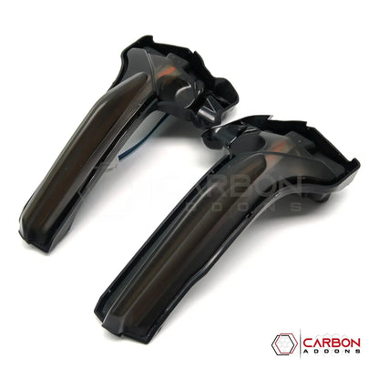 C8 Corvette Smoked Sequential LED Mirror Cap Turn Signals | Plug-and-Play Upgrade (2020–2027)