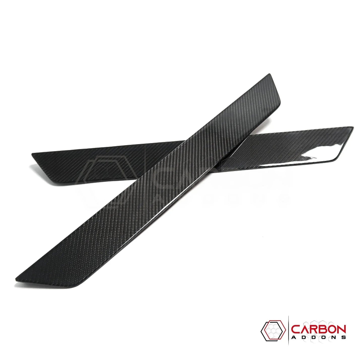 C8 Corvette Real Carbon Fiber Door Sill Plate Covers | Interior Upgrade (2020–2026)