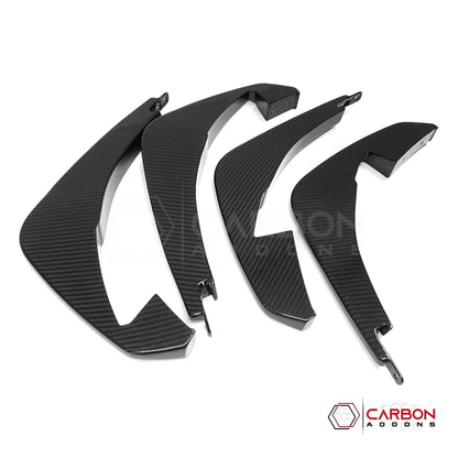 C8 Corvette Stingray Carbon Fiber Rear Diffuser Fins Add-On – Real Carbon Fiber Fin Accent Kit