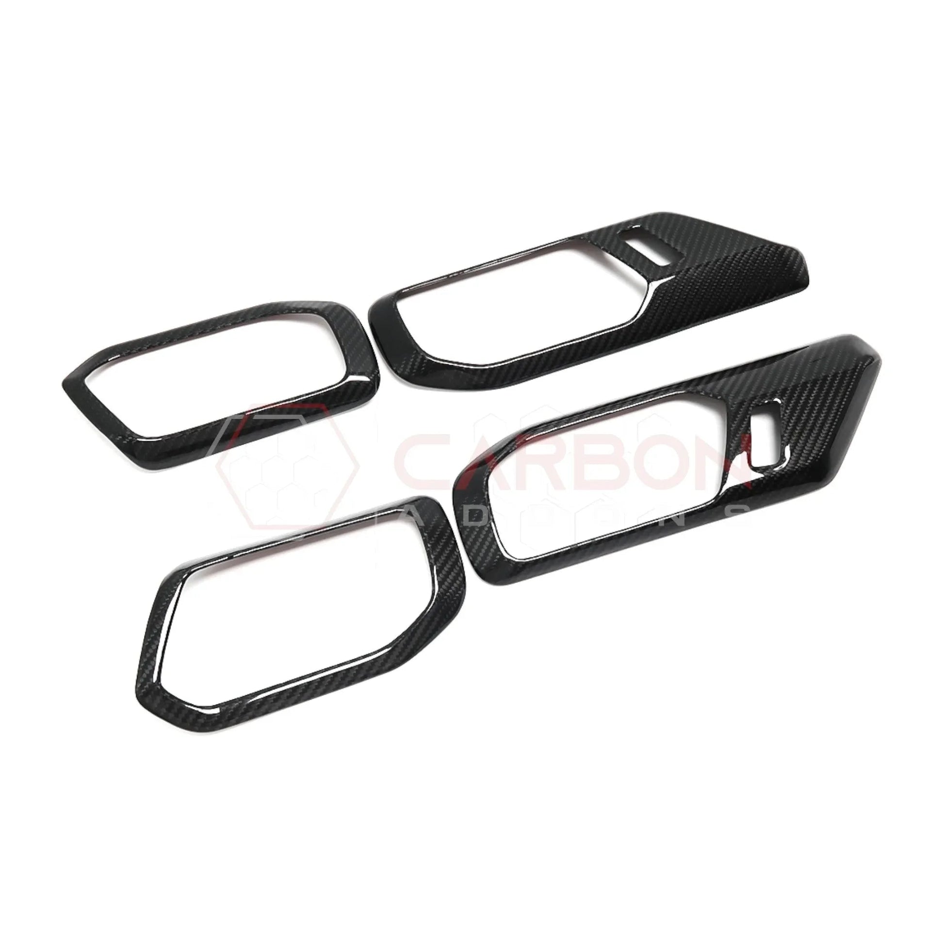 Real Carbon Fiber Interior Door Handle Trim Covers For 2021+ Ford Bronco