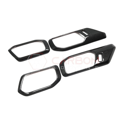 Real Carbon Fiber Interior Door Handle Trim Covers For 2021+ Ford Bronco