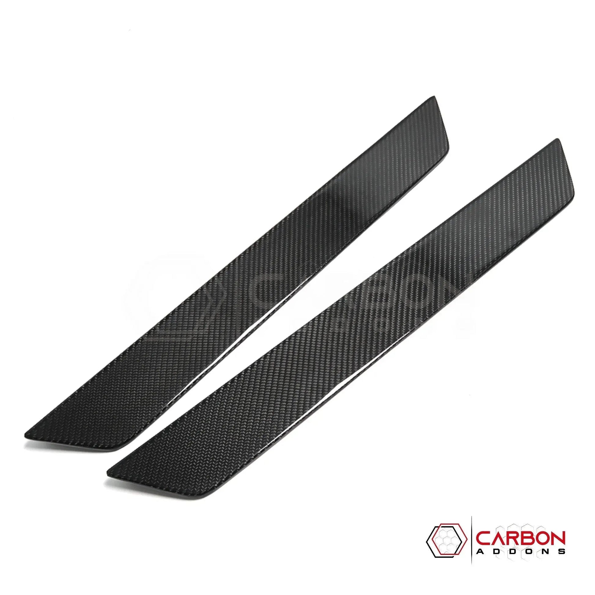 C8 Corvette Real Carbon Fiber Door Sill Plate Covers | Interior Upgrade (2020–2026)