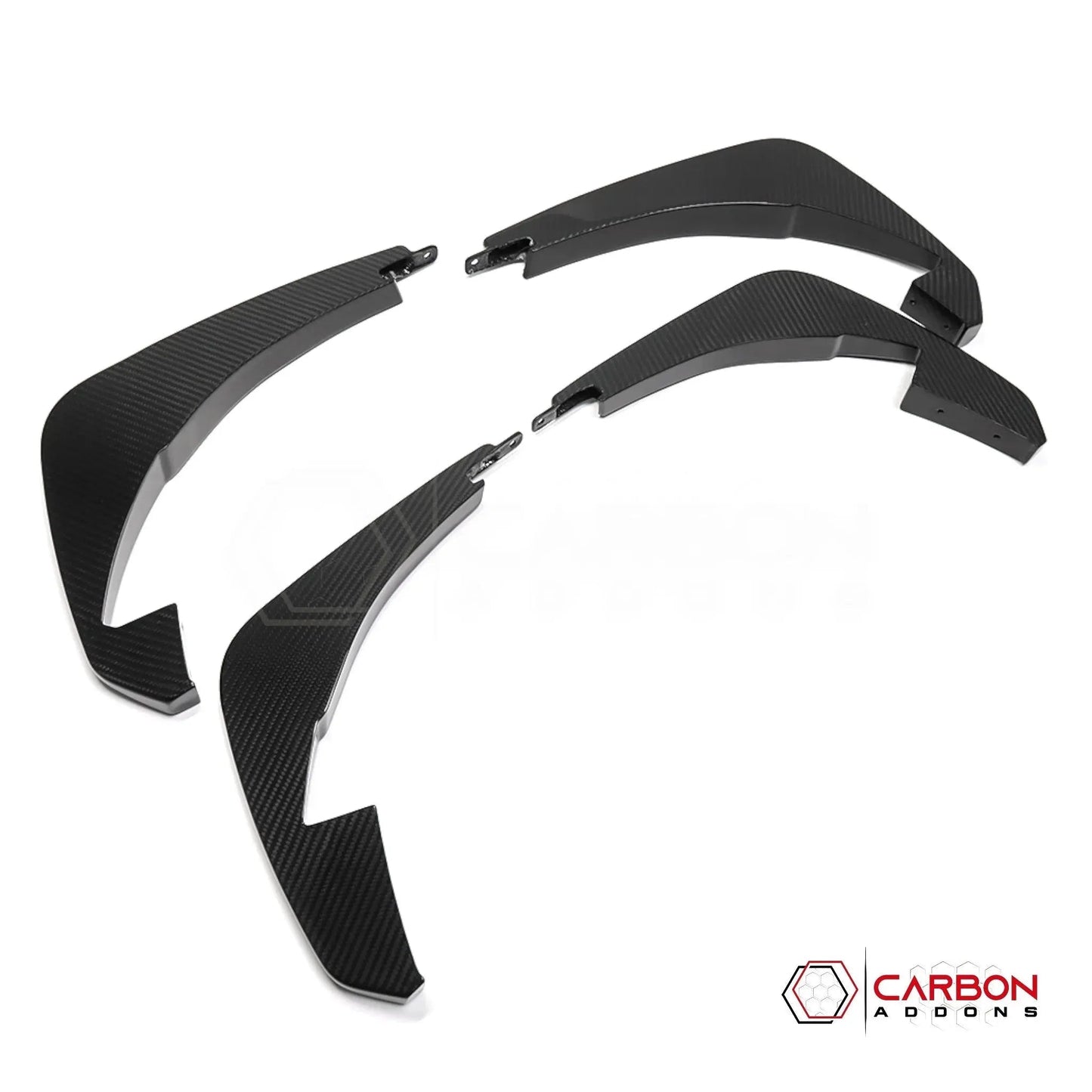 C8 Corvette Stingray Carbon Fiber Rear Diffuser Fins Add-On – Real Carbon Fiber Fin Accent Kit