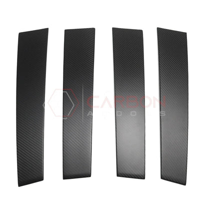 2019+ RAM 1500/TRX/RHO Door Pillar Post Trims Real Carbon Fiber Cover
