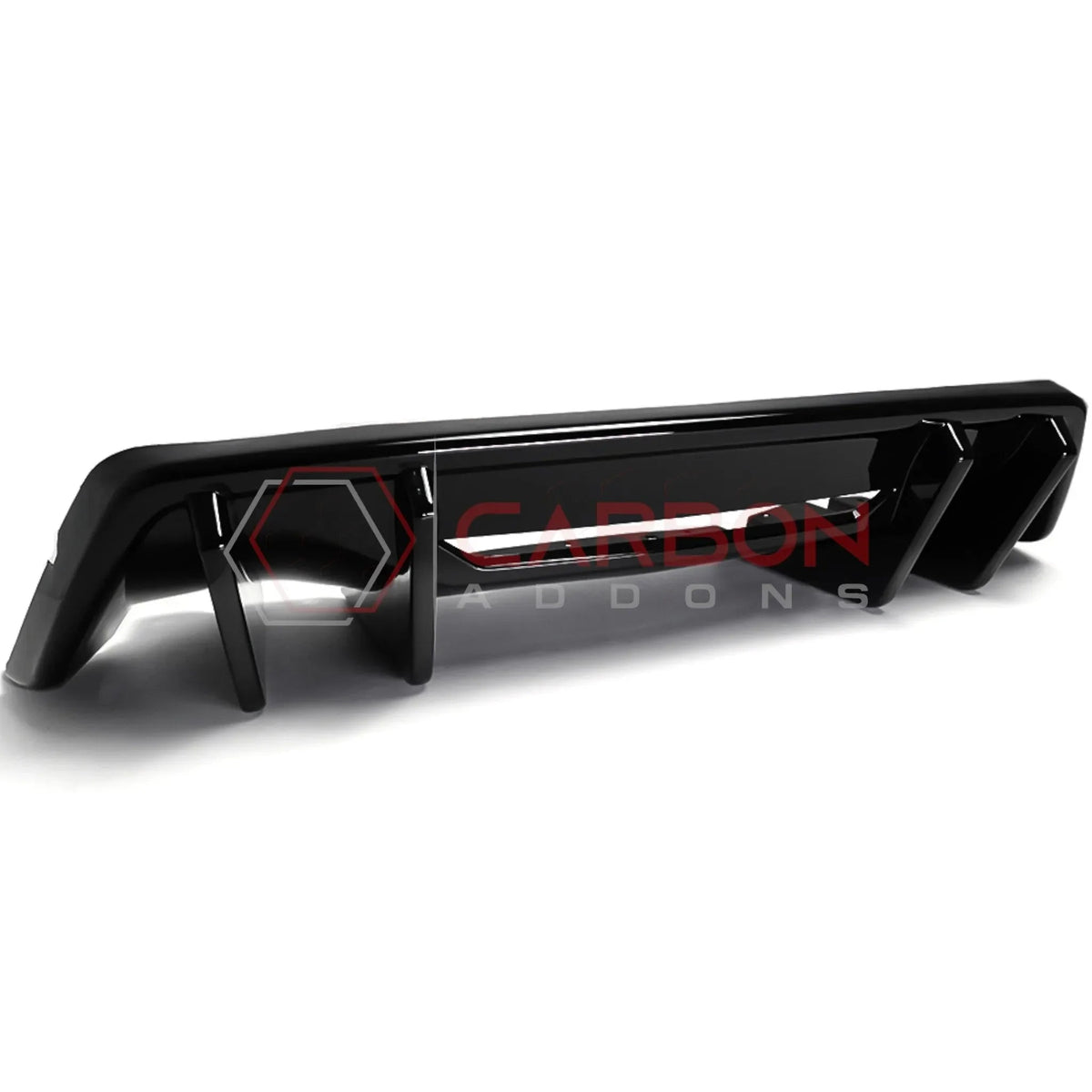 Rear Diffuser Add-On Fins for 2024+ Ford Mustang GT & EcoBoost (ABS Plastic)