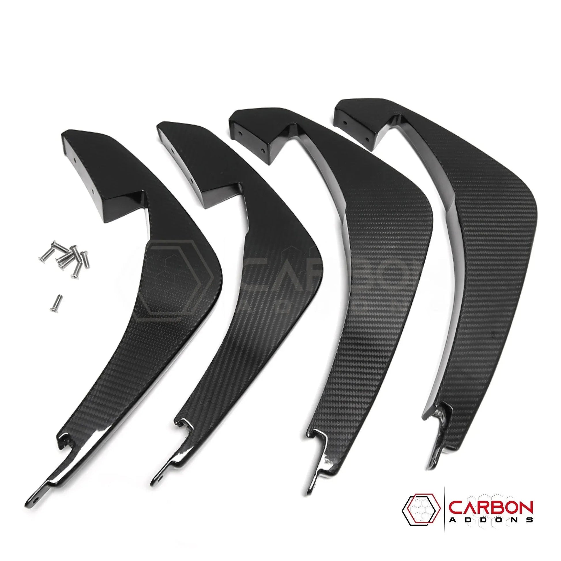 C8 Corvette Carbon Fiber Rear Diffuser Fins Add-On – Real Carbon Fiber Fin Accent Kit (Stingray On