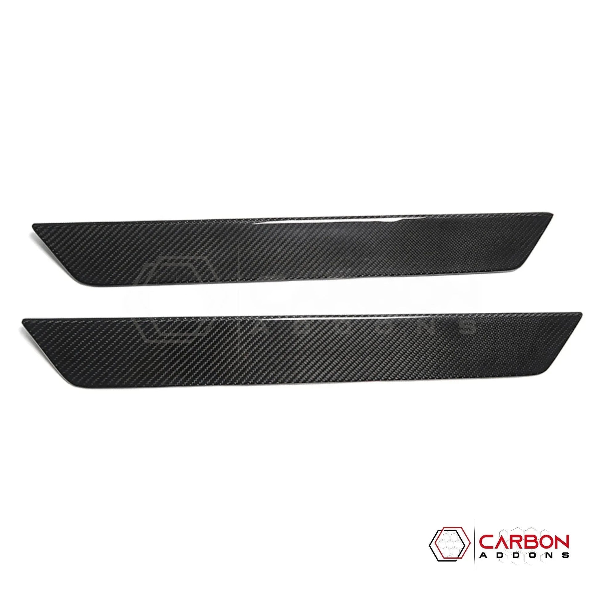 C8 Corvette Real Carbon Fiber Door Sill Plate Covers | Interior Upgrade (2020–2026)