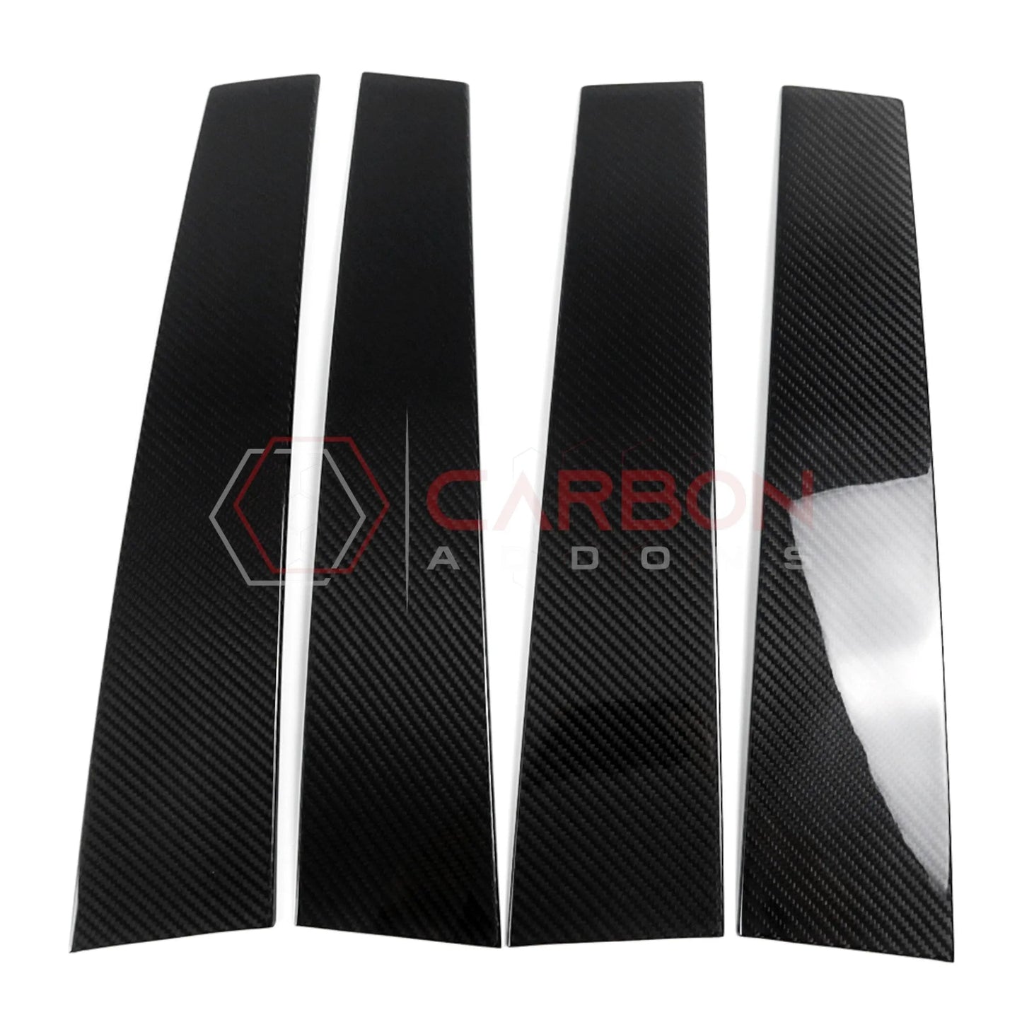 2019+ RAM 1500/TRX/RHO Door Pillar Post Trims Real Carbon Fiber Cover