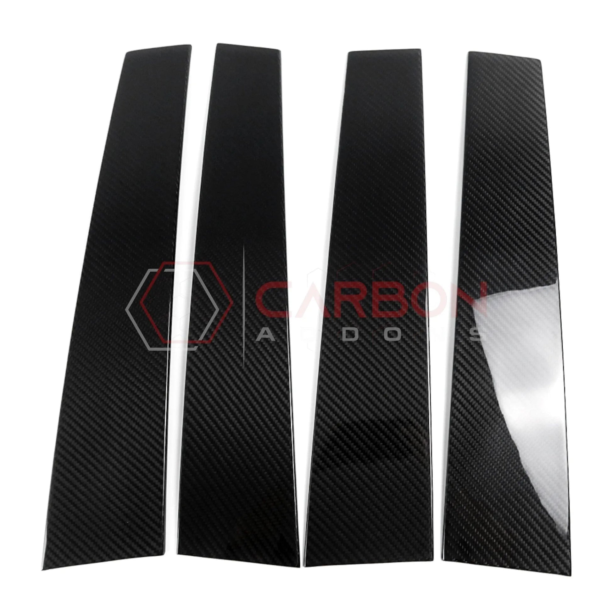2019+ RAM 1500/TRX/RHO Door Pillar Post Trims Real Carbon Fiber Cover