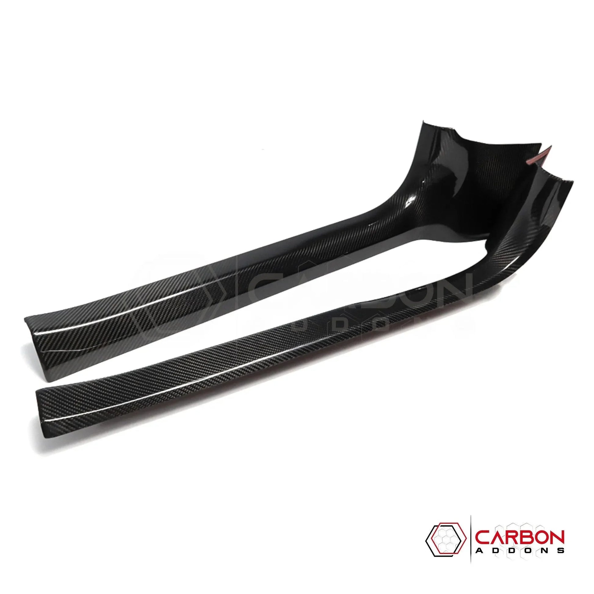 C8 Corvette Real Carbon Fiber Inner Door Sill Panel Covers | Interior Overlay (2020–2026)