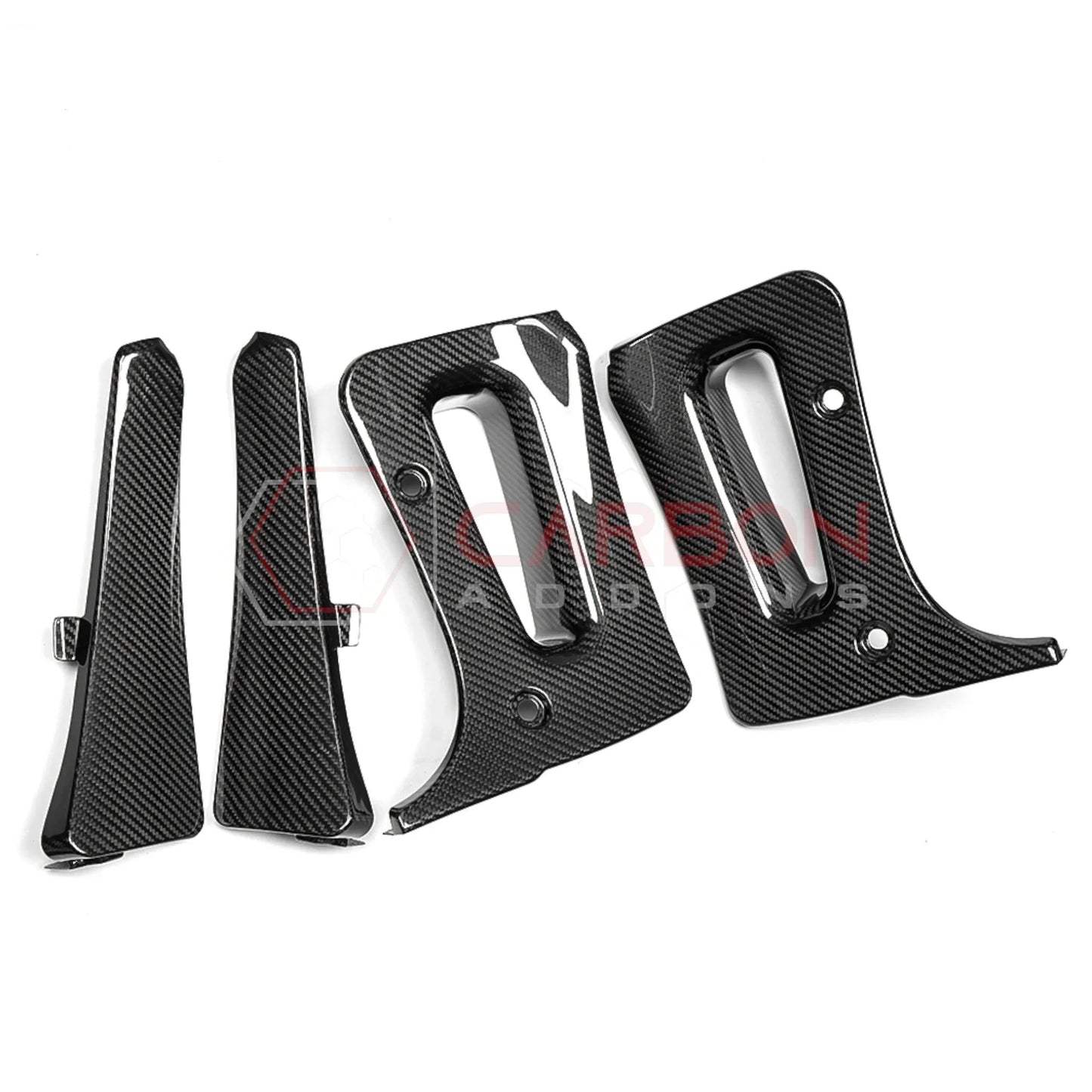 C8 Corvette Z06 & E-Ray 2022-2025 Extended Splash Guards | 4pcs Real Carbon Fiber Mud Flaps Set
