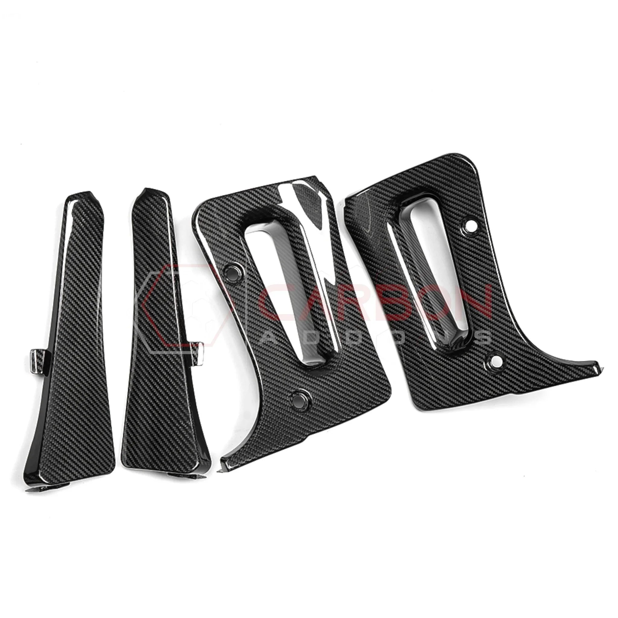 C8 Corvette Z06 & E-Ray 2022-2025 Extended Splash Guards | 4pcs Real Carbon Fiber Mud Flaps Set