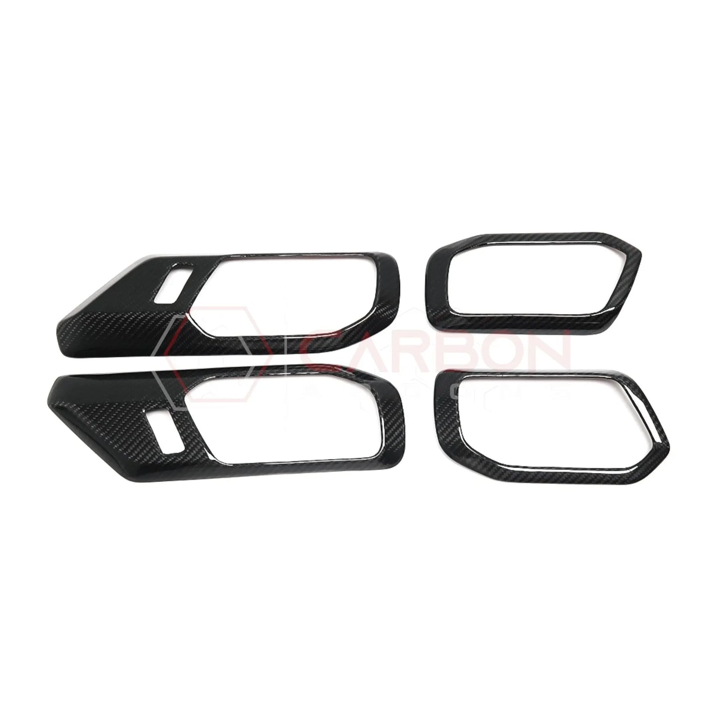 Real Carbon Fiber Interior Door Handle Trim Covers For 2021+ Ford Bronco