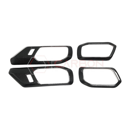 Real Carbon Fiber Interior Door Handle Trim Covers For 2021+ Ford Bronco