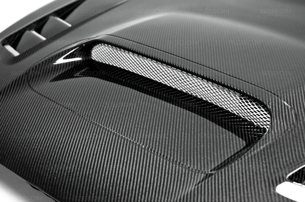 CW-style carbon fiber hood for 2015-2018 Subaru WRX/STi - Seibon Carbon